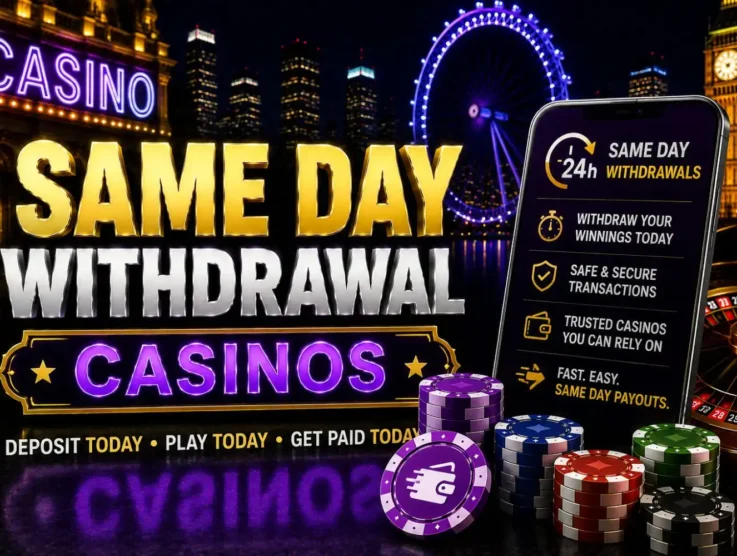Same Day Withdrawal Casinos UK